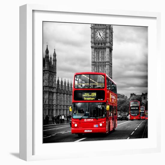 London Red Bus and Big Ben - City of London - UK - England - United Kingdom - Europe-Philippe Hugonnard-Framed Photographic Print