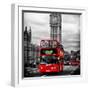 London Red Bus and Big Ben - City of London - UK - England - United Kingdom - Europe-Philippe Hugonnard-Framed Photographic Print