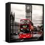 London Red Bus and Big Ben - City of London - UK - England - United Kingdom - Europe-Philippe Hugonnard-Framed Stretched Canvas