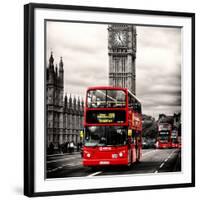 London Red Bus and Big Ben - City of London - UK - England - United Kingdom - Europe-Philippe Hugonnard-Framed Photographic Print