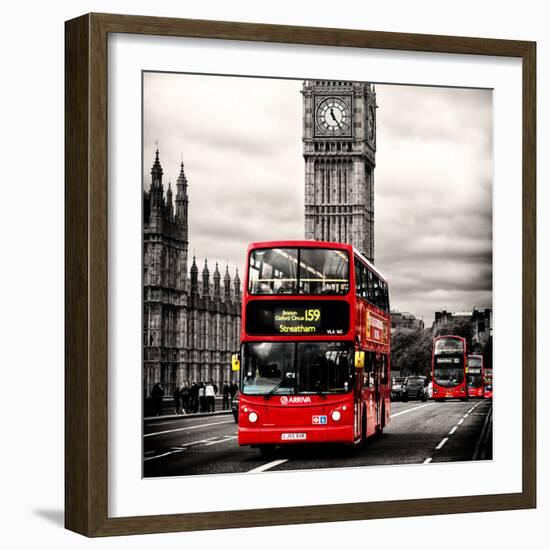 London Red Bus and Big Ben - City of London - UK - England - United Kingdom - Europe-Philippe Hugonnard-Framed Photographic Print