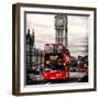 London Red Bus and Big Ben - City of London - UK - England - United Kingdom - Europe-Philippe Hugonnard-Framed Photographic Print