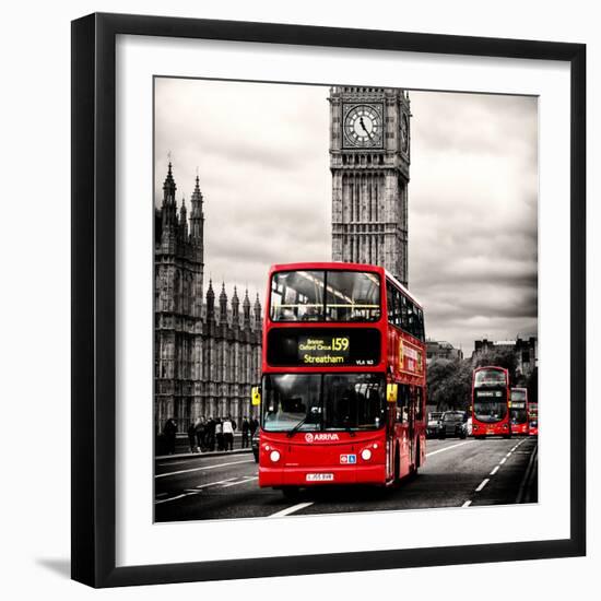 London Red Bus and Big Ben - City of London - UK - England - United Kingdom - Europe-Philippe Hugonnard-Framed Photographic Print