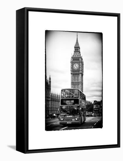 London Red Bus and Big Ben - City of London - UK - England - United Kingdom - Europe-Philippe Hugonnard-Framed Stretched Canvas