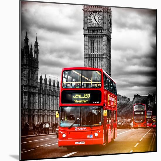 London Red Bus and Big Ben - City of London - UK - England - United Kingdom - Europe-Philippe Hugonnard-Mounted Photographic Print