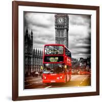 London Red Bus and Big Ben - City of London - UK - England - United Kingdom - Europe-Philippe Hugonnard-Framed Photographic Print