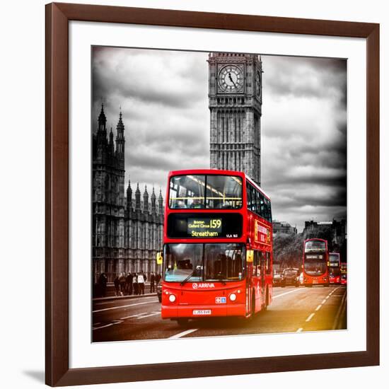 London Red Bus and Big Ben - City of London - UK - England - United Kingdom - Europe-Philippe Hugonnard-Framed Photographic Print