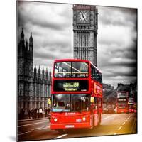 London Red Bus and Big Ben - City of London - UK - England - United Kingdom - Europe-Philippe Hugonnard-Mounted Photographic Print