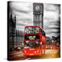 London Red Bus and Big Ben - City of London - UK - England - United Kingdom - Europe-Philippe Hugonnard-Stretched Canvas