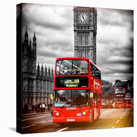 London Red Bus and Big Ben - City of London - UK - England - United Kingdom - Europe-Philippe Hugonnard-Stretched Canvas