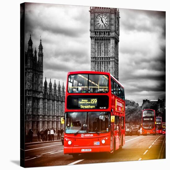 London Red Bus and Big Ben - City of London - UK - England - United Kingdom - Europe-Philippe Hugonnard-Stretched Canvas