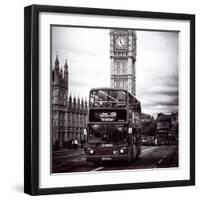 London Red Bus and Big Ben - City of London - UK - England - United Kingdom - Europe-Philippe Hugonnard-Framed Photographic Print