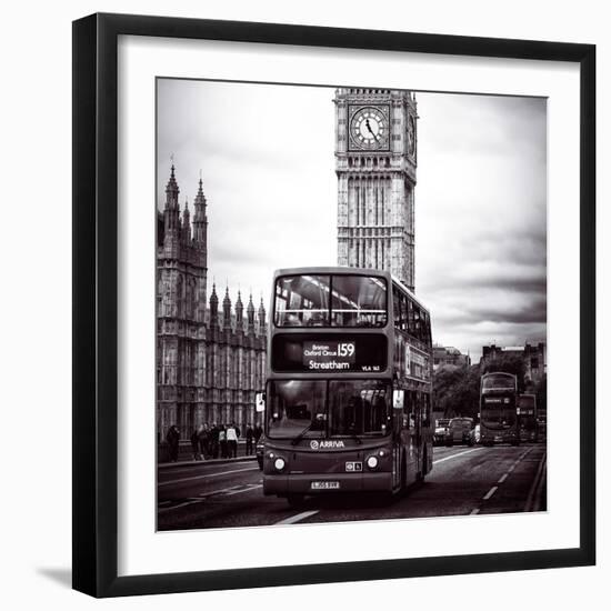 London Red Bus and Big Ben - City of London - UK - England - United Kingdom - Europe-Philippe Hugonnard-Framed Photographic Print