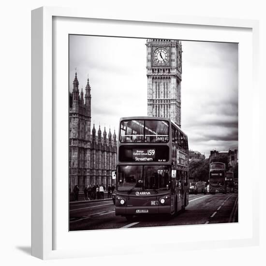 London Red Bus and Big Ben - City of London - UK - England - United Kingdom - Europe-Philippe Hugonnard-Framed Photographic Print