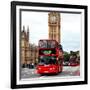 London Red Bus and Big Ben - City of London - UK - England - United Kingdom - Europe-Philippe Hugonnard-Framed Photographic Print