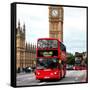 London Red Bus and Big Ben - City of London - UK - England - United Kingdom - Europe-Philippe Hugonnard-Framed Stretched Canvas