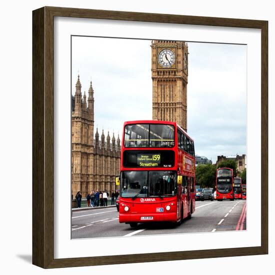 London Red Bus and Big Ben - City of London - UK - England - United Kingdom - Europe-Philippe Hugonnard-Framed Photographic Print