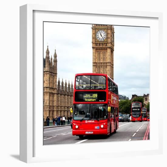 London Red Bus and Big Ben - City of London - UK - England - United Kingdom - Europe-Philippe Hugonnard-Framed Photographic Print