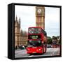 London Red Bus and Big Ben - City of London - UK - England - United Kingdom - Europe-Philippe Hugonnard-Framed Stretched Canvas