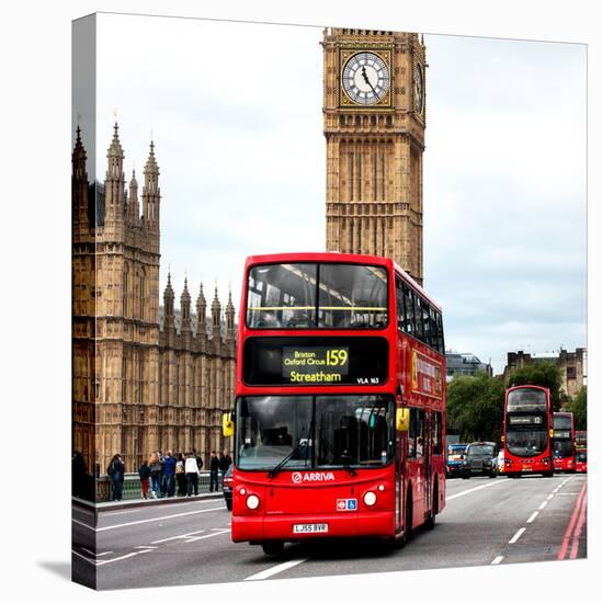 London Red Bus and Big Ben - City of London - UK - England - United Kingdom - Europe-Philippe Hugonnard-Stretched Canvas