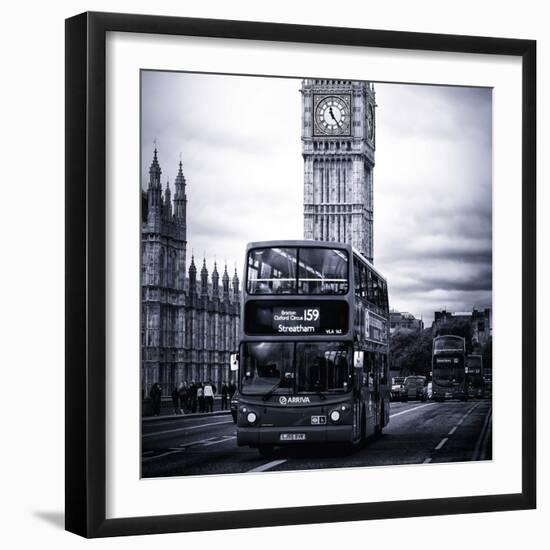 London Red Bus and Big Ben - City of London - UK - England - United Kingdom - Europe-Philippe Hugonnard-Framed Photographic Print