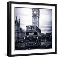 London Red Bus and Big Ben - City of London - UK - England - United Kingdom - Europe-Philippe Hugonnard-Framed Photographic Print