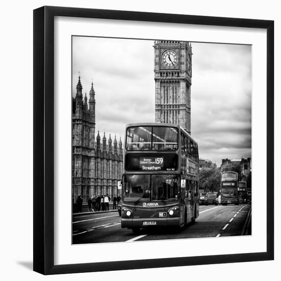 London Red Bus and Big Ben - City of London - UK - England - United Kingdom - Europe-Philippe Hugonnard-Framed Photographic Print