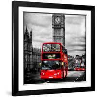 London Red Bus and Big Ben - City of London - UK - England - United Kingdom - Europe-Philippe Hugonnard-Framed Photographic Print