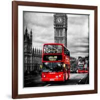 London Red Bus and Big Ben - City of London - UK - England - United Kingdom - Europe-Philippe Hugonnard-Framed Photographic Print