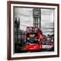 London Red Bus and Big Ben - City of London - UK - England - United Kingdom - Europe-Philippe Hugonnard-Framed Photographic Print