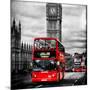 London Red Bus and Big Ben - City of London - UK - England - United Kingdom - Europe-Philippe Hugonnard-Mounted Photographic Print