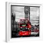 London Red Bus and Big Ben - City of London - UK - England - United Kingdom - Europe-Philippe Hugonnard-Framed Photographic Print