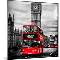 London Red Bus and Big Ben - City of London - UK - England - United Kingdom - Europe-Philippe Hugonnard-Mounted Photographic Print