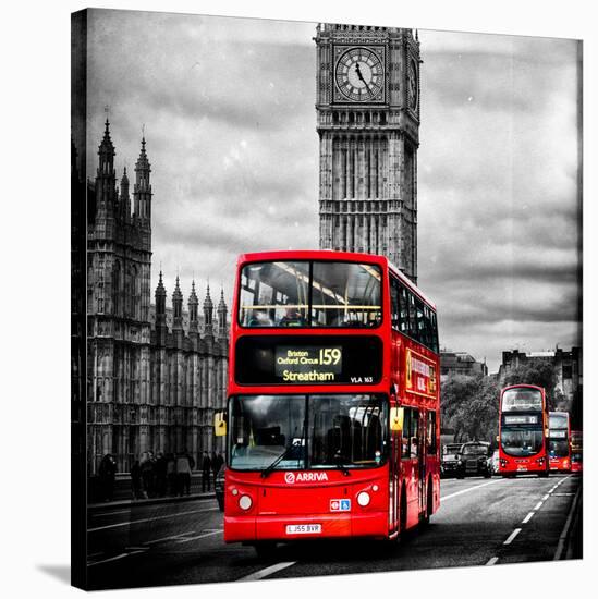 London Red Bus and Big Ben - City of London - UK - England - United Kingdom - Europe-Philippe Hugonnard-Stretched Canvas