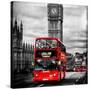 London Red Bus and Big Ben - City of London - UK - England - United Kingdom - Europe-Philippe Hugonnard-Stretched Canvas