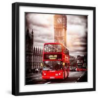 London Red Bus and Big Ben - City of London - UK - England - United Kingdom - Europe-Philippe Hugonnard-Framed Photographic Print