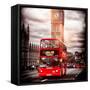 London Red Bus and Big Ben - City of London - UK - England - United Kingdom - Europe-Philippe Hugonnard-Framed Stretched Canvas