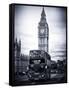 London Red Bus and Big Ben - City of London - UK - England - United Kingdom - Europe-Philippe Hugonnard-Framed Stretched Canvas