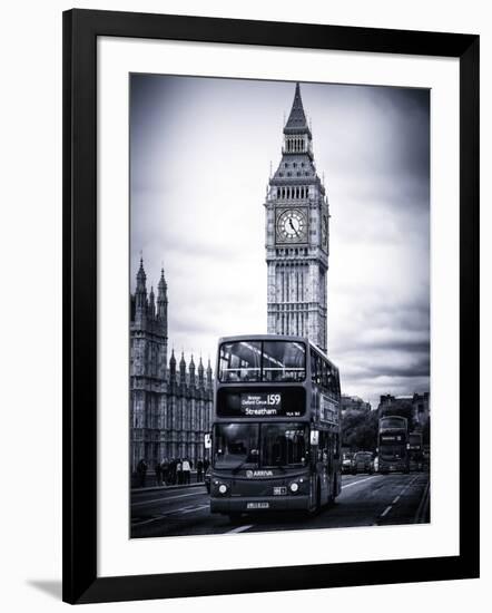 London Red Bus and Big Ben - City of London - UK - England - United Kingdom - Europe-Philippe Hugonnard-Framed Photographic Print