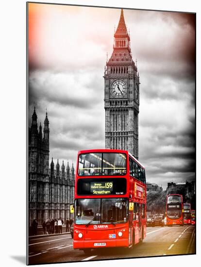 London Red Bus and Big Ben - City of London - UK - England - United Kingdom - Europe-Philippe Hugonnard-Mounted Photographic Print