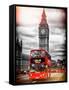 London Red Bus and Big Ben - City of London - UK - England - United Kingdom - Europe-Philippe Hugonnard-Framed Stretched Canvas