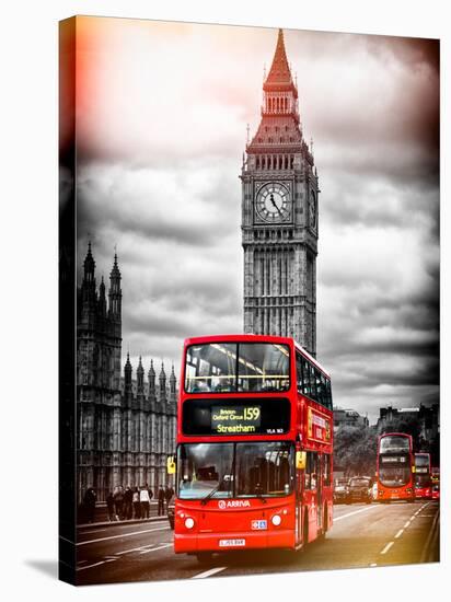 London Red Bus and Big Ben - City of London - UK - England - United Kingdom - Europe-Philippe Hugonnard-Stretched Canvas