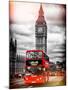 London Red Bus and Big Ben - City of London - UK - England - United Kingdom - Europe-Philippe Hugonnard-Mounted Photographic Print