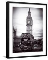 London Red Bus and Big Ben - City of London - UK - England - United Kingdom - Europe-Philippe Hugonnard-Framed Photographic Print