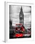 London Red Bus and Big Ben - City of London - UK - England - United Kingdom - Europe-Philippe Hugonnard-Framed Photographic Print