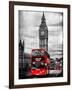 London Red Bus and Big Ben - City of London - UK - England - United Kingdom - Europe-Philippe Hugonnard-Framed Photographic Print