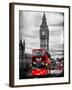 London Red Bus and Big Ben - City of London - UK - England - United Kingdom - Europe-Philippe Hugonnard-Framed Premium Photographic Print