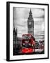 London Red Bus and Big Ben - City of London - UK - England - United Kingdom - Europe-Philippe Hugonnard-Framed Premium Photographic Print