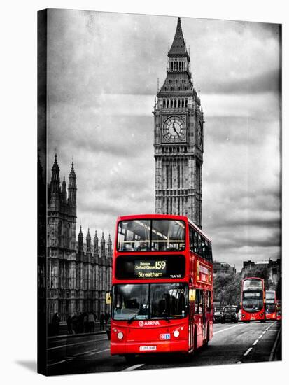 London Red Bus and Big Ben - City of London - UK - England - United Kingdom - Europe-Philippe Hugonnard-Stretched Canvas