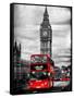 London Red Bus and Big Ben - City of London - UK - England - United Kingdom - Europe-Philippe Hugonnard-Framed Stretched Canvas